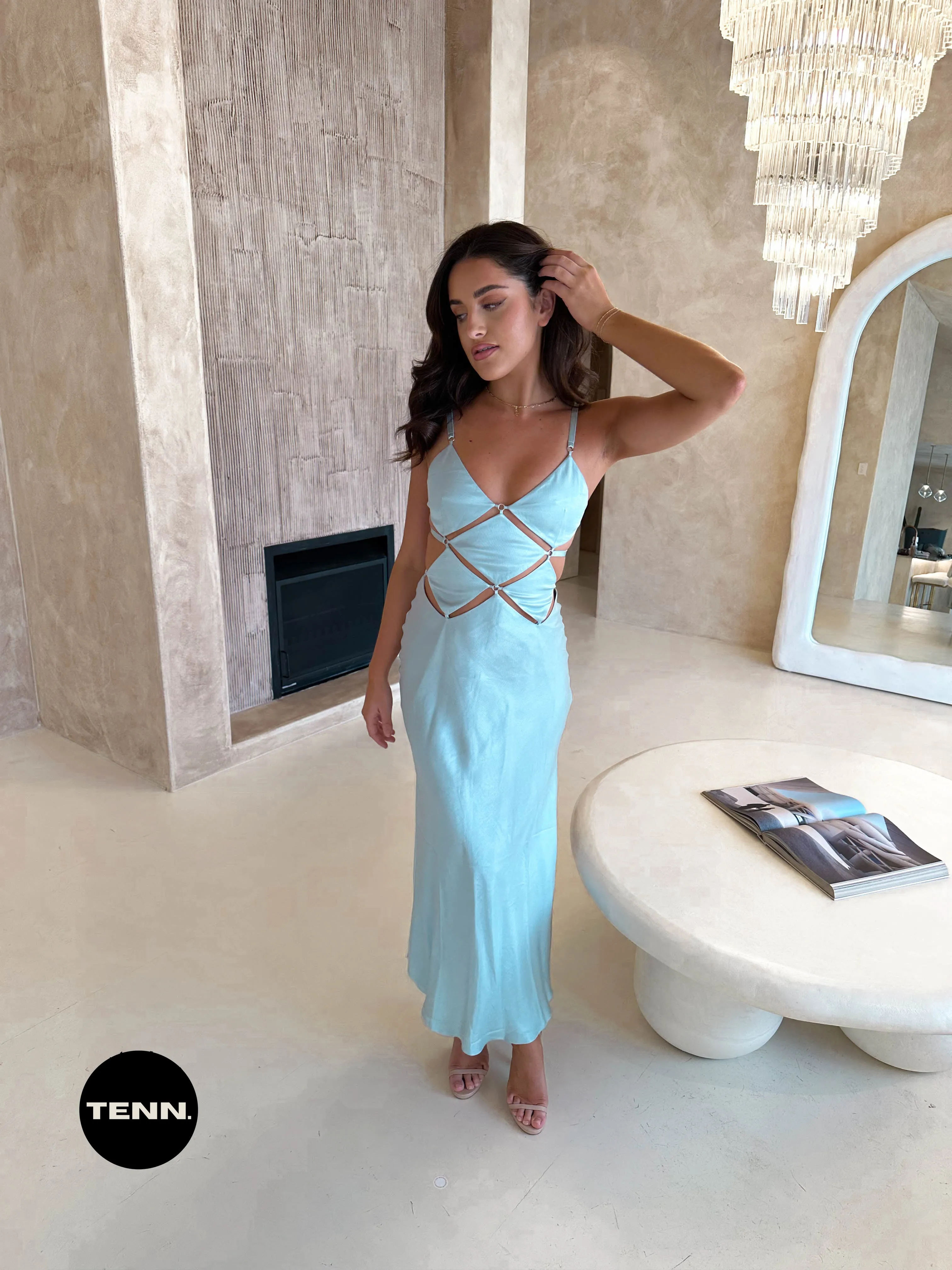 Diamond Days Strap Maxi Dress - Cloud Blue