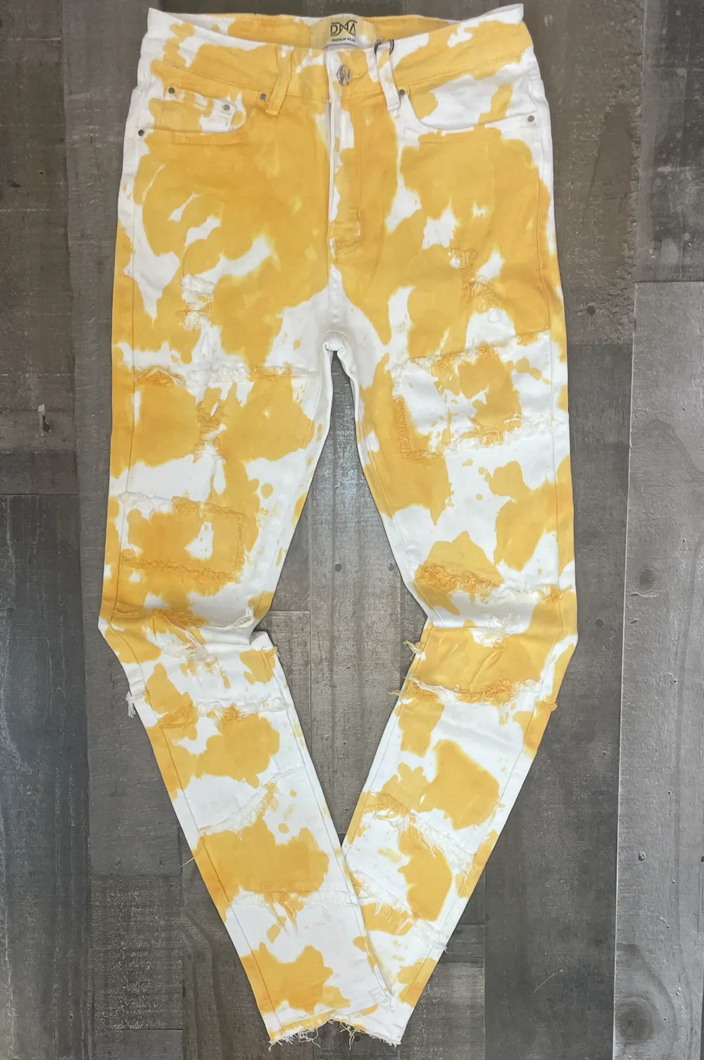 DNA Premium Wear- tie-dye denim jeans (yellow)