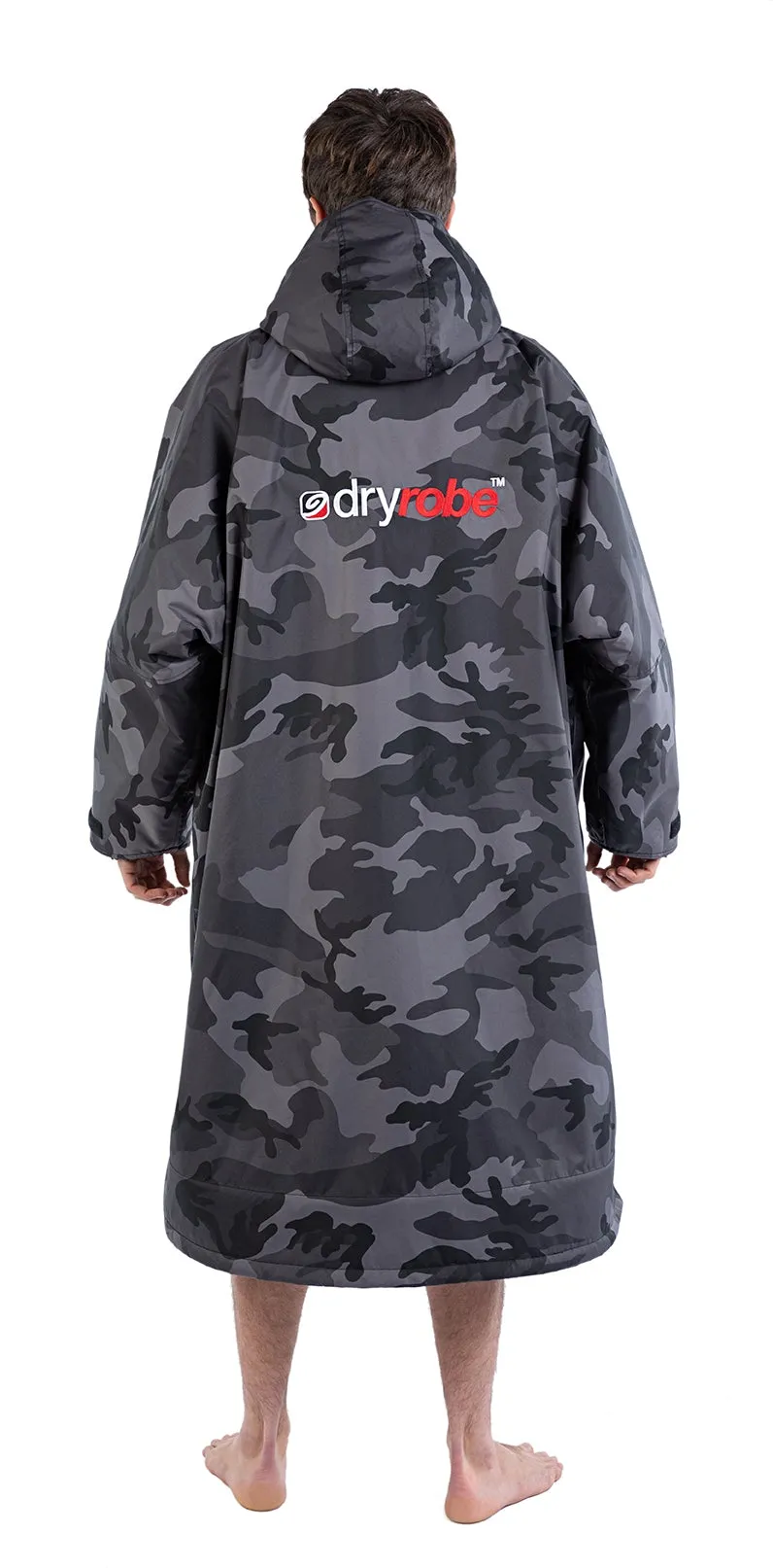 Dryrobe Long Sleeve Changing Robe - Black Camo/ Black