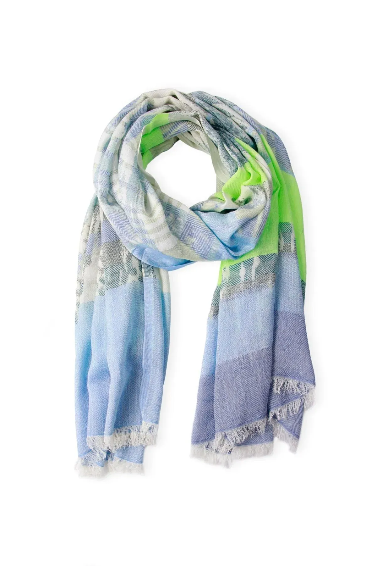 Ebraxas Neon Striped Scarf