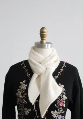 eggshell winter scarf