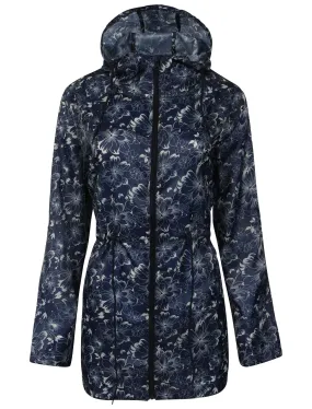 Ella Pac A Mac Lightweight Jacket in Floral Lines Print