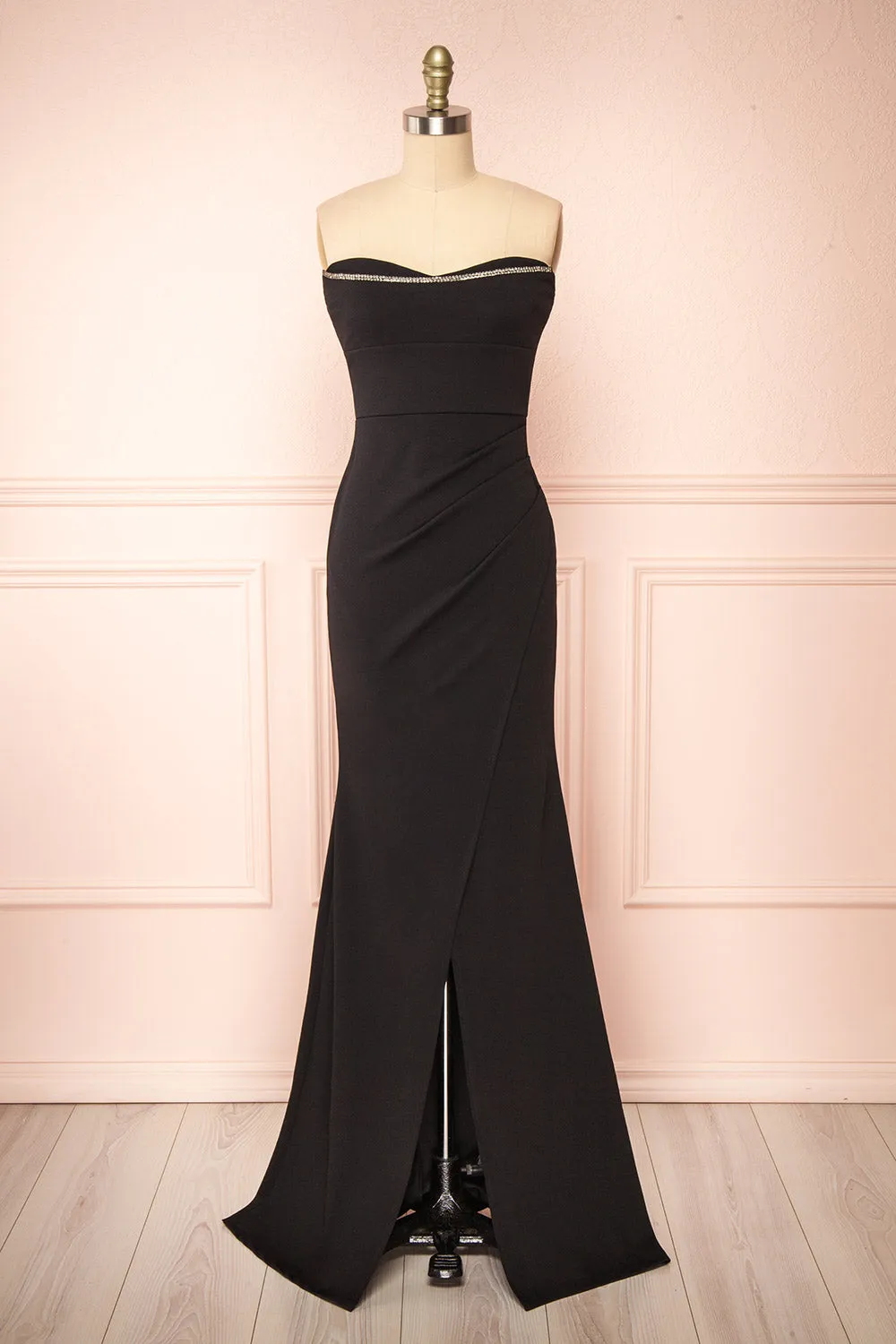 Elvya Black | Bustier Maxi Mermaid Dress