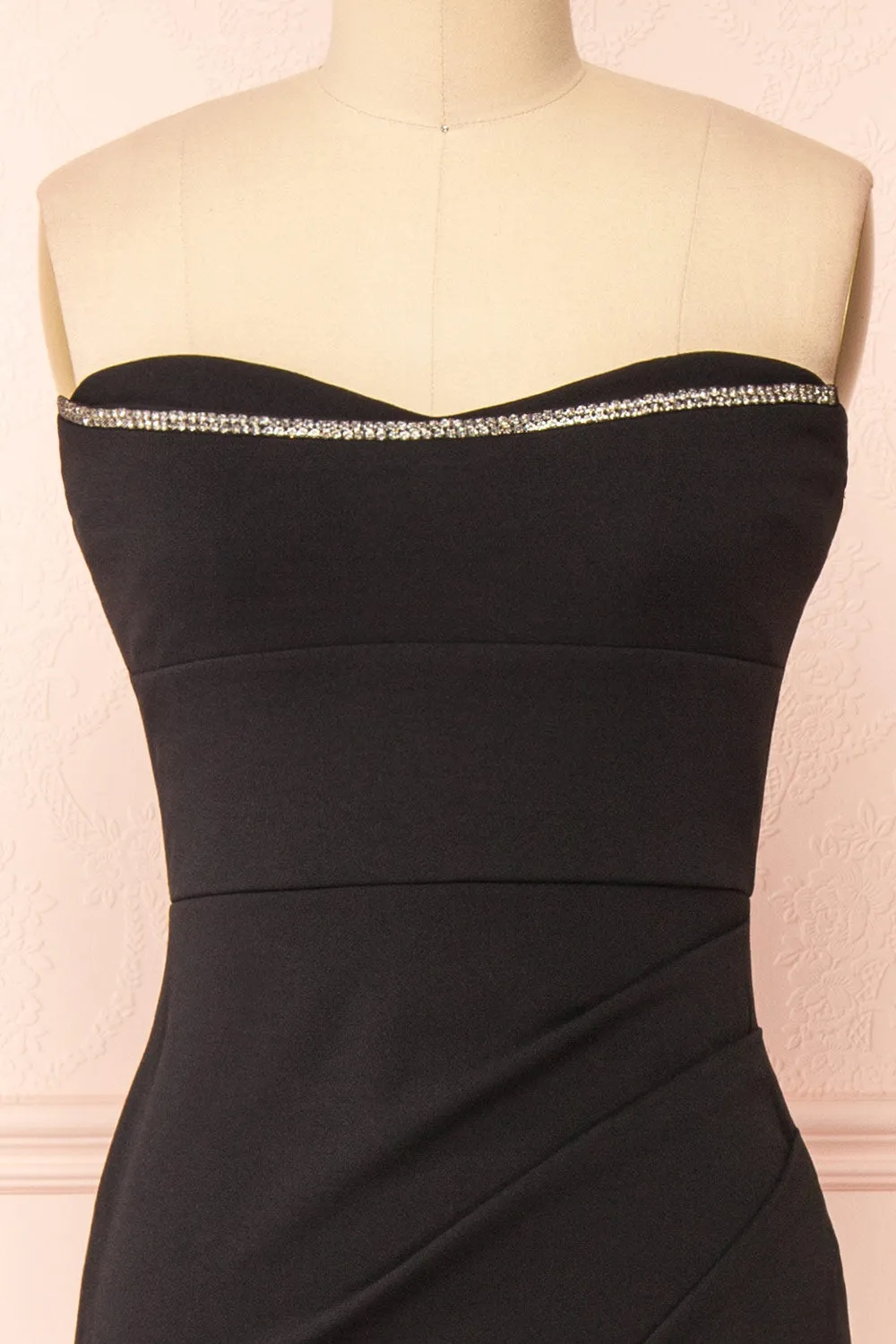 Elvya Black | Bustier Maxi Mermaid Dress