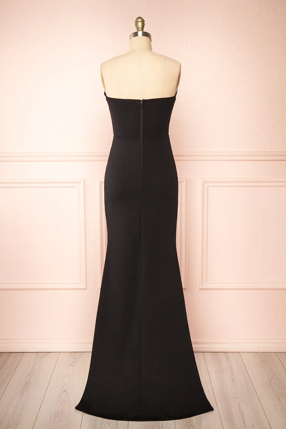 Elvya Black | Bustier Maxi Mermaid Dress