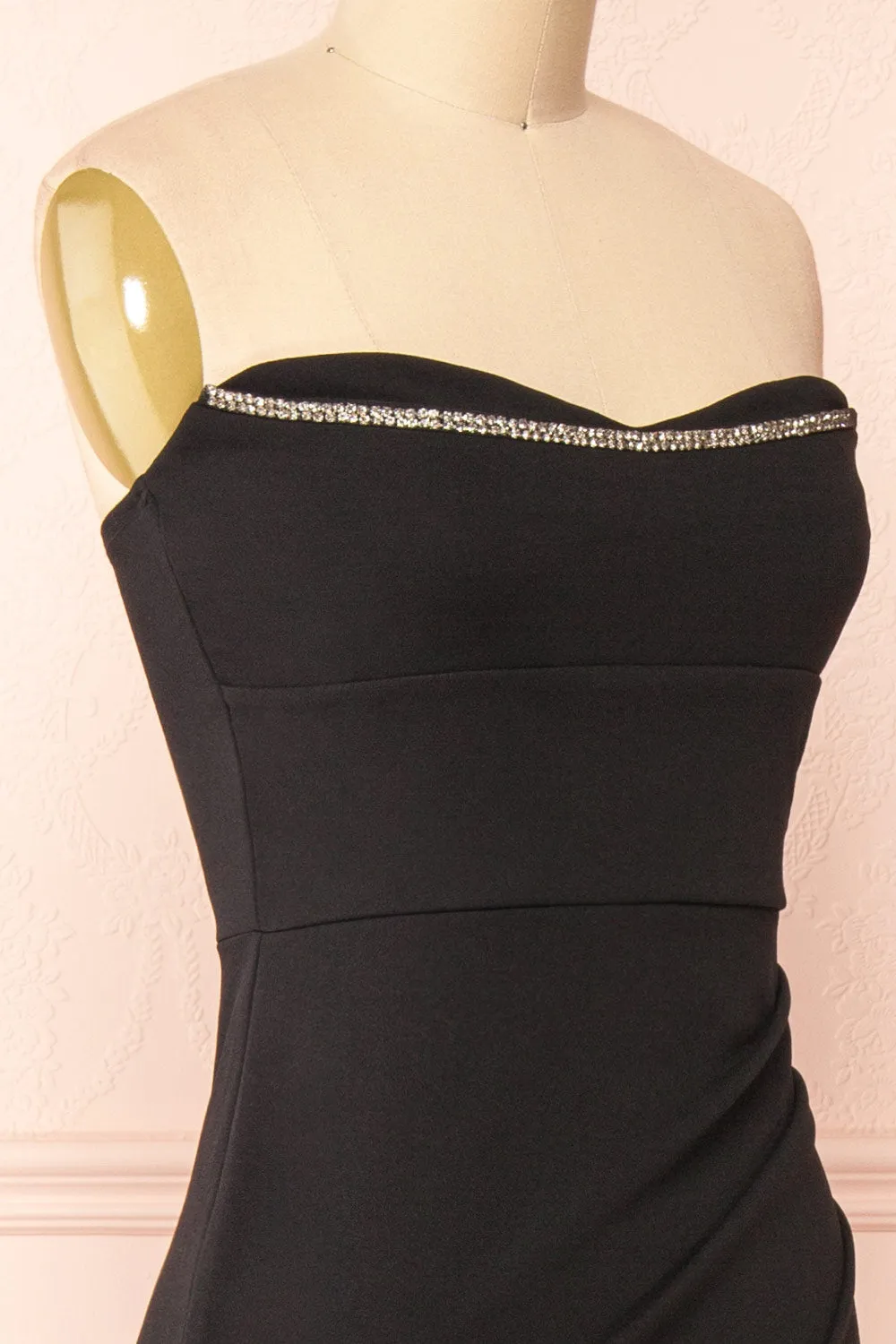 Elvya Black | Bustier Maxi Mermaid Dress