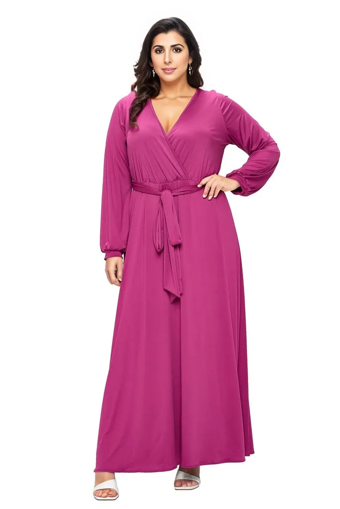 Espinoza Surplice Maxi Dress