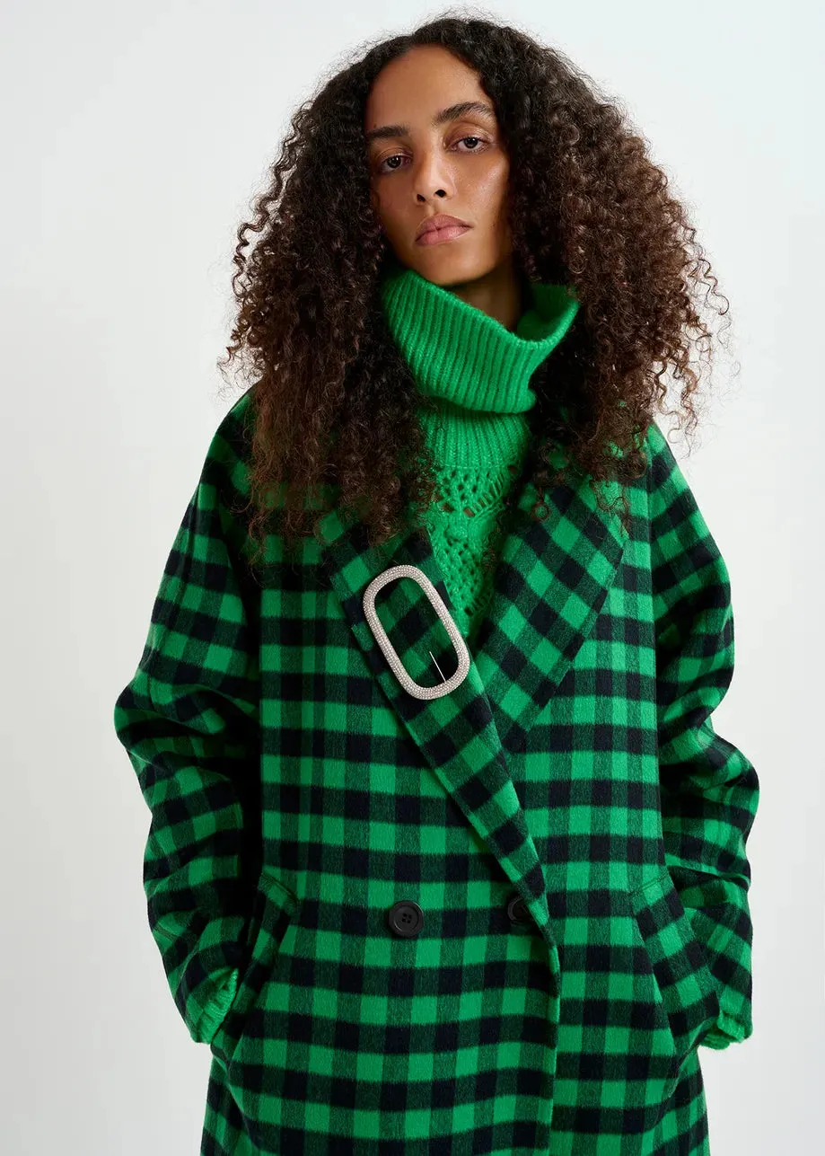 ESSENTIEL Green Check Coat