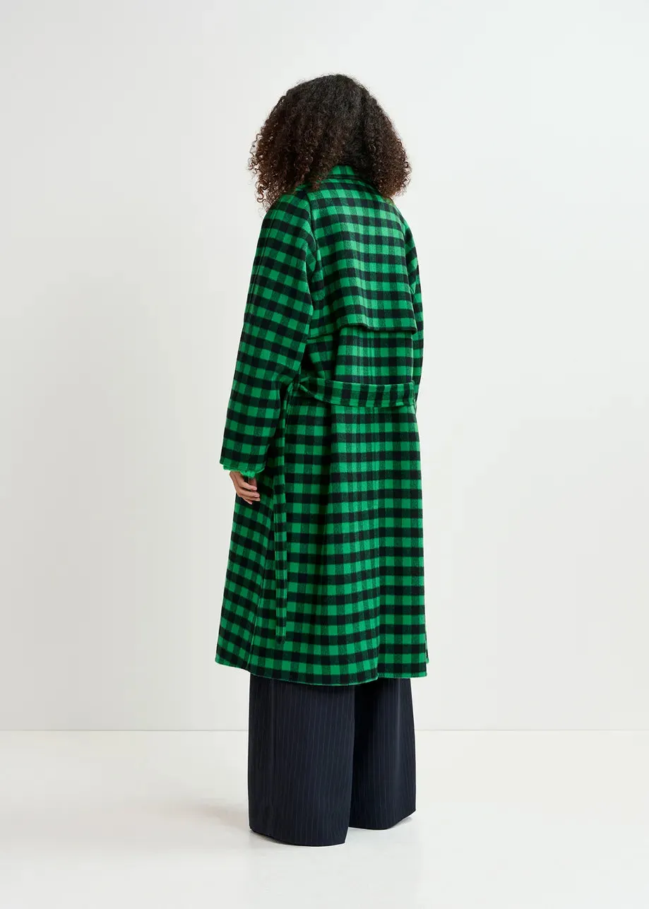 ESSENTIEL Green Check Coat