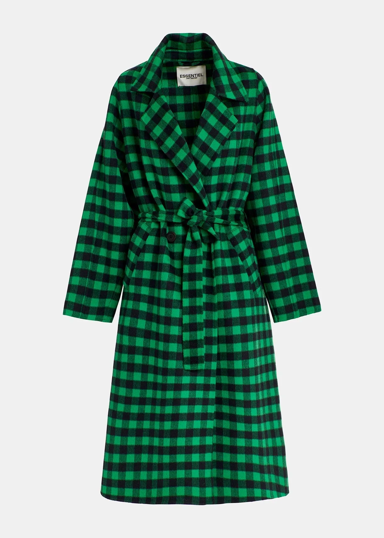 ESSENTIEL Green Check Coat