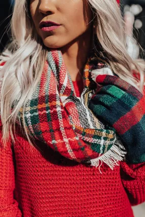 Falling In Love At The Lodge Plaid Scarf