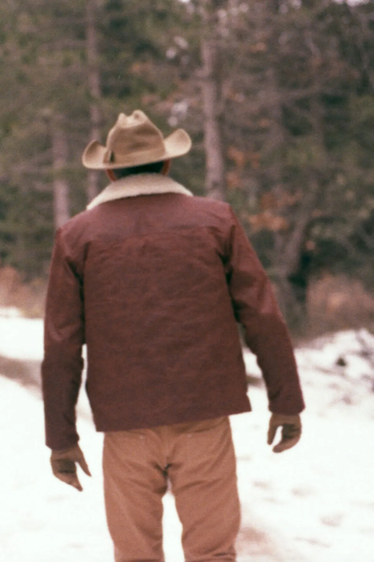 FBC Tailor & Supply - Waxed Canvas Sherpa Coat in Burgundy