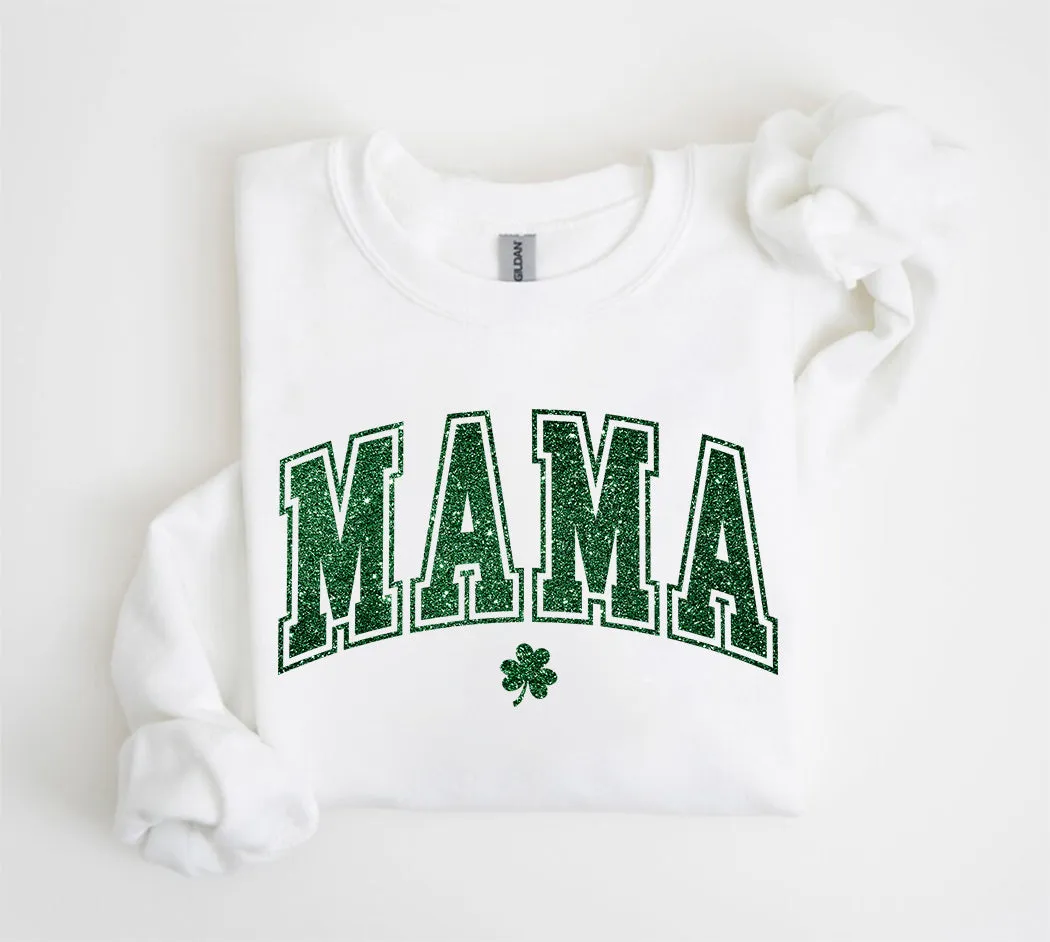 GlitterSt. Patricks Day Sweatshirt - Irish Sweatshirt - Shamrock Elbow Patch Sweatshirt - St Pattys Sweatshirt - St Patricks Day Outfit -