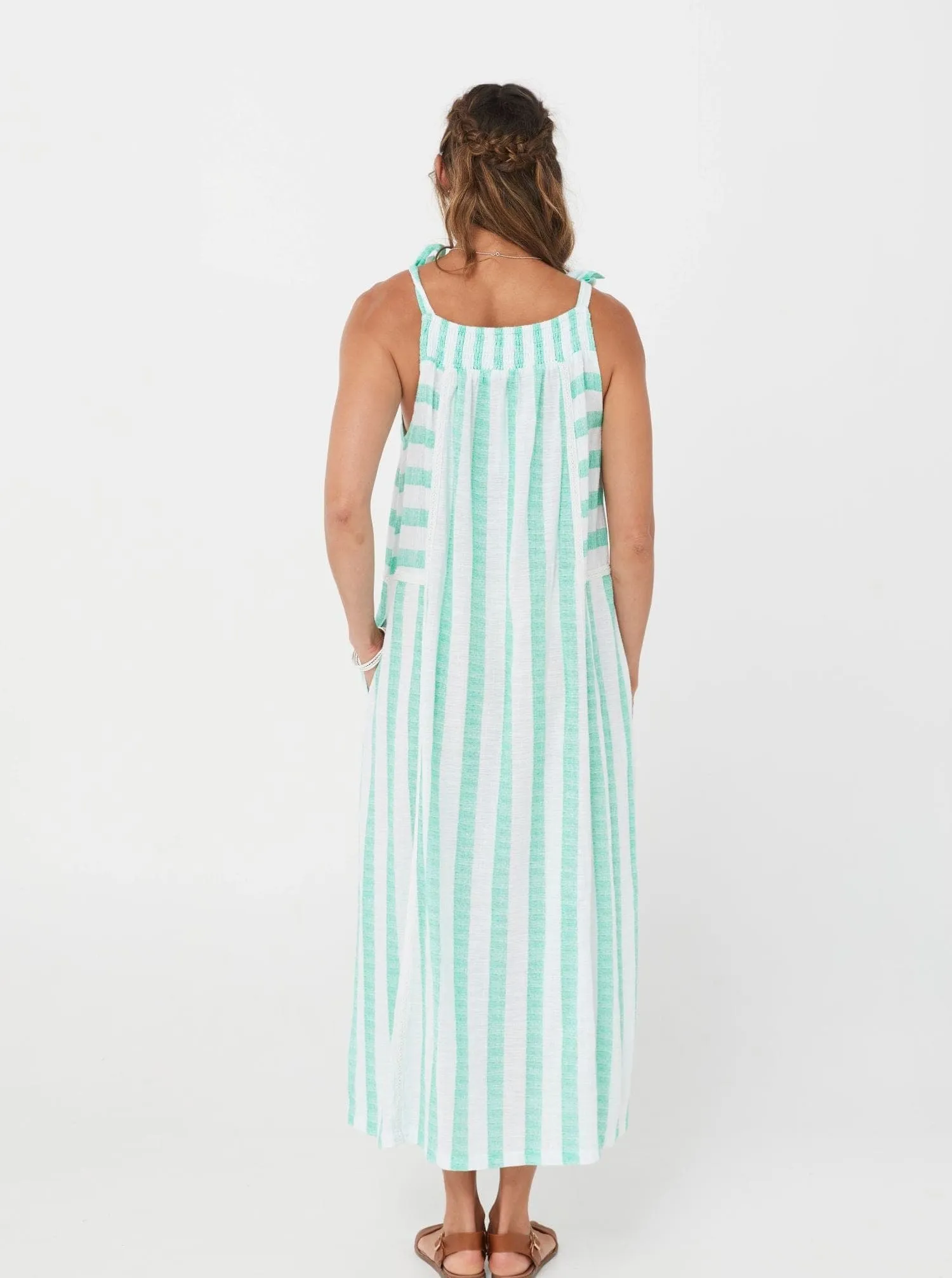 Green Stripe/Cotton - Xanta Dress