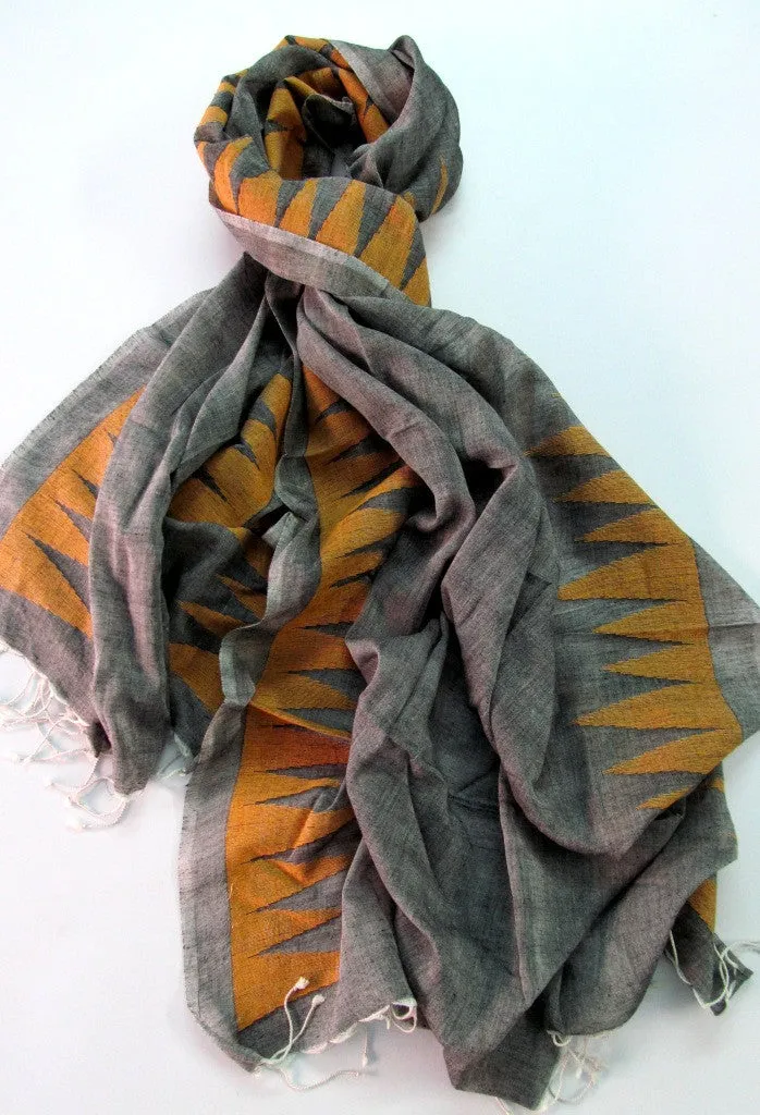 Handwoven Jaamdani Cotton Scarf