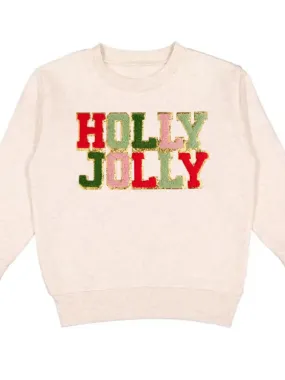 Holly Jolly Kids Patch Christmas Sweatshirt