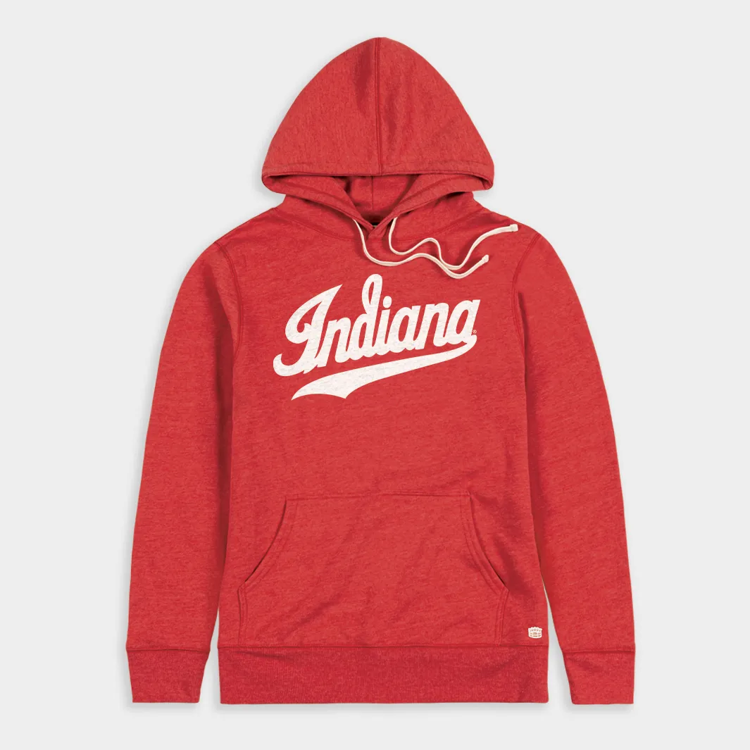 Indiana Script Crimson Hoodie