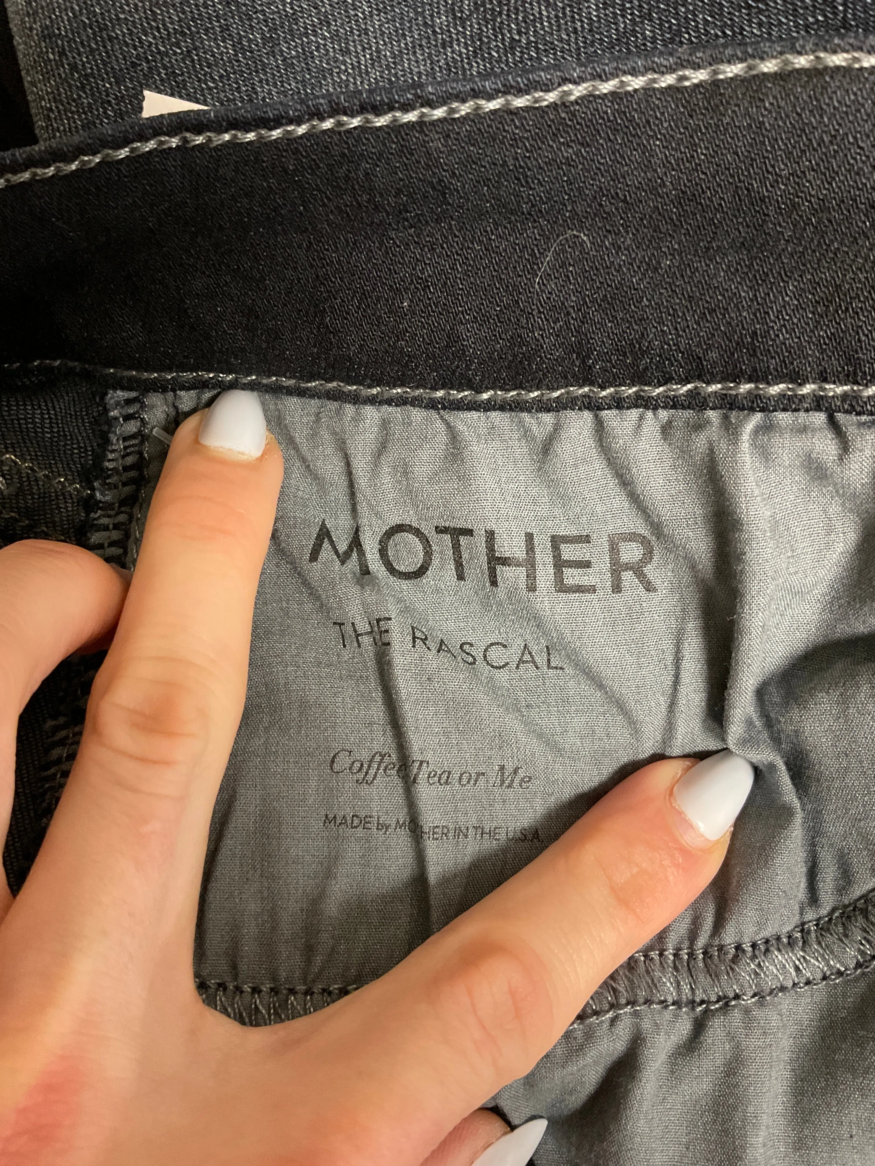 Jeans Straight By Mother Jeans In Blue Denim, Size: 14