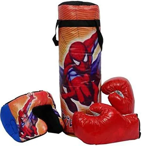 Kids Boxing Punching Bag KIT with 2 Gloves & 1 Head Guard for Kids Boxing