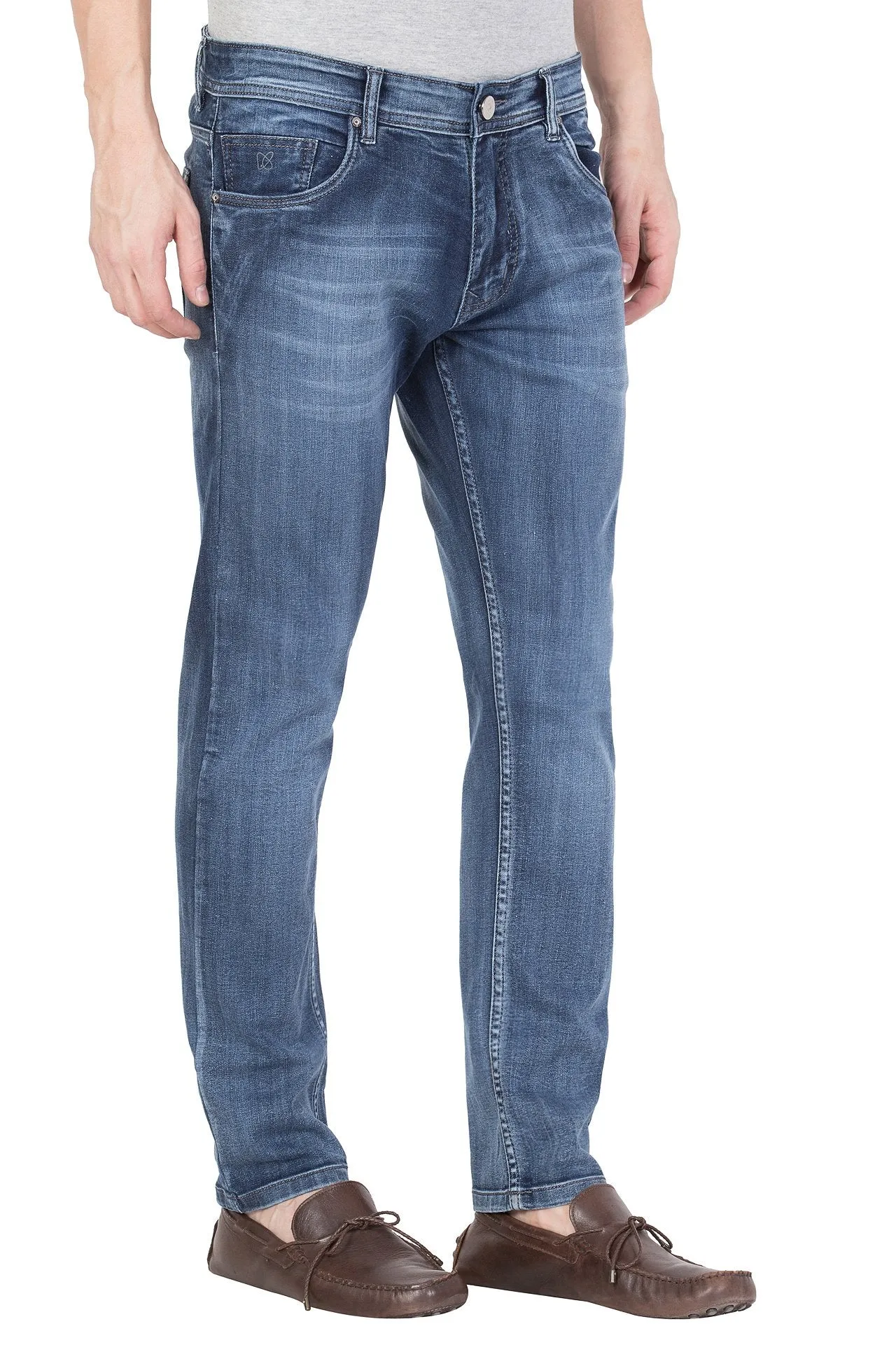 KROSSSTITCH Men's Regular Fit Light Denim Jeans