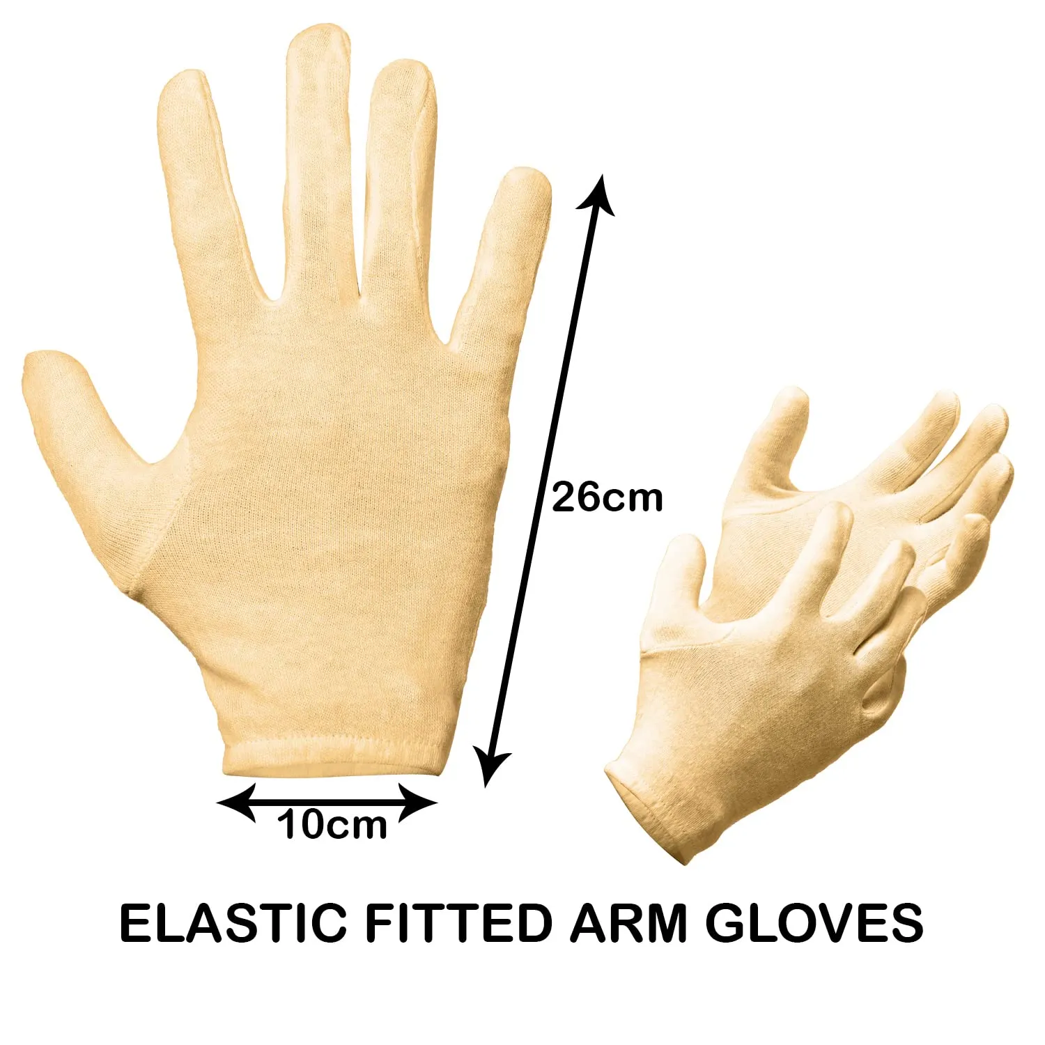 Kuber Industries Gloves | Cotton Summer Gloves | Protection From Sun Burns | Dust | Pollution | Gloves For Women | Gloves For Men | 2 Pair | Pack of 2 | Cream