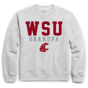 League WSU GRANDPA Grey Crewneck