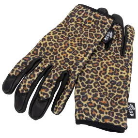 Leopard Print Mesh Top Gloves