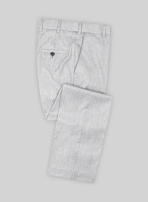 Light Gray Flannel Wool Pants