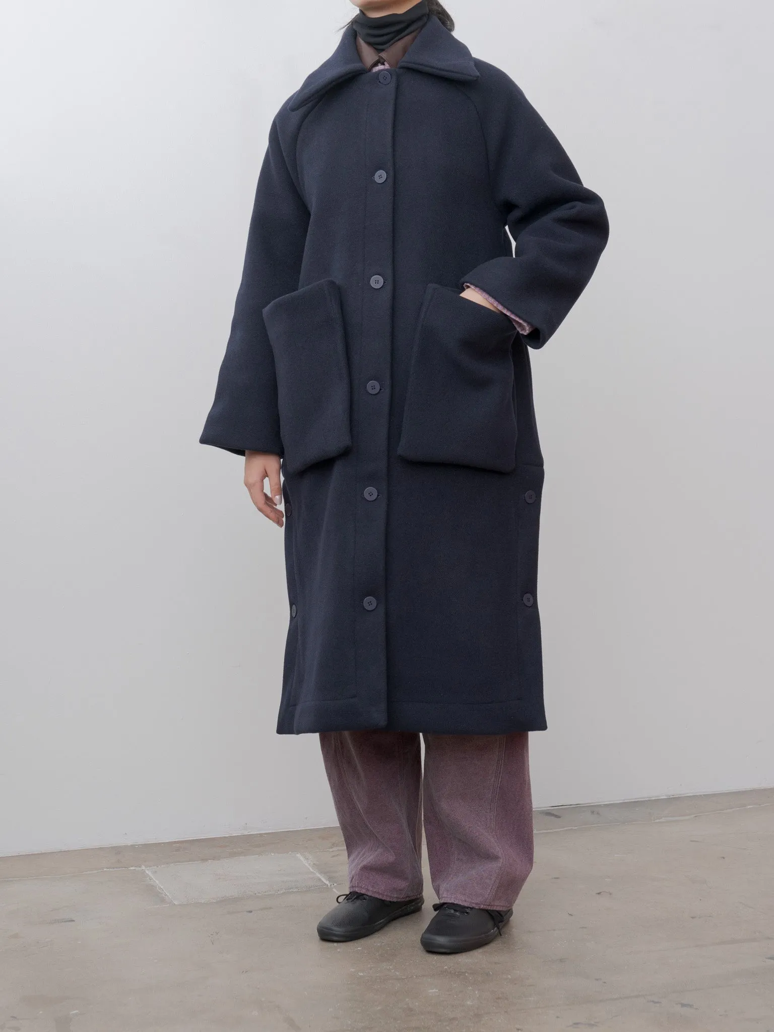 Long Coat - Navy