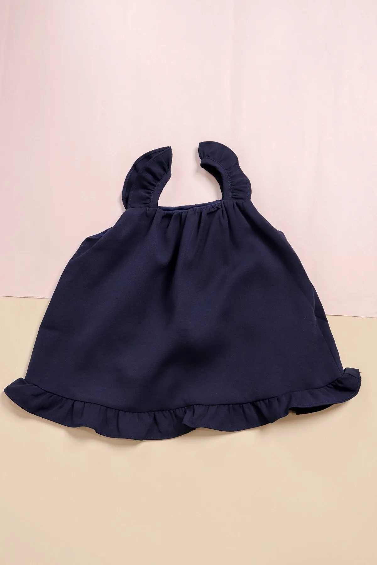 MADEBYNM NM KIDS SPRING BLESSING FLUTTER TWO-PIECE SET IN MIDNIGHT NAVY [12M/18/2Y/3Y/4Y/5Y/6Y]