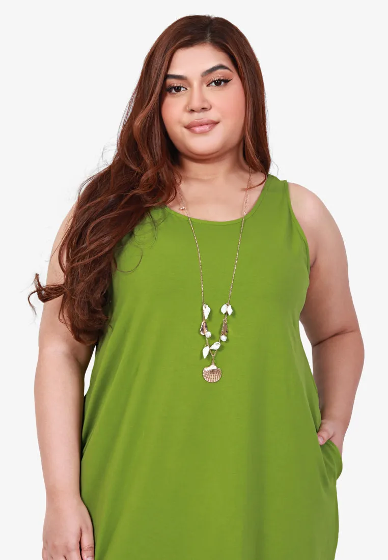 Marie Sleeveless Maxi Dress - Green