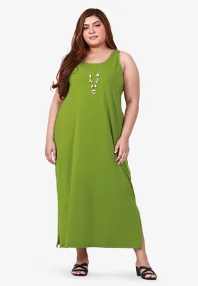 Marie Sleeveless Maxi Dress - Green