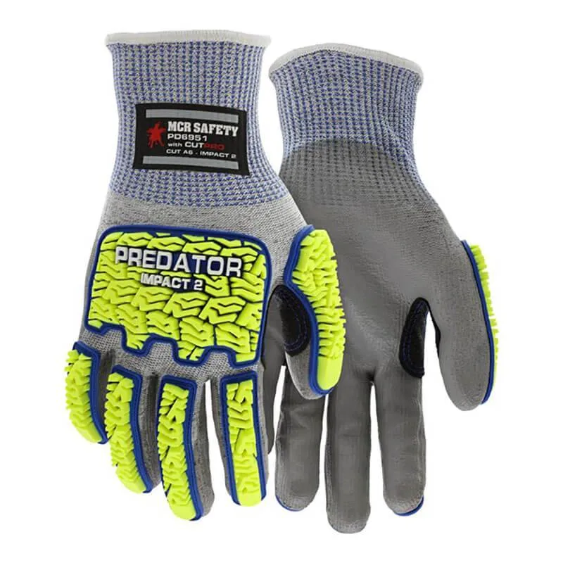 MCR Predator Hi-Vis Mechanics Gloves w/HyperMax PD6951 12 pairs