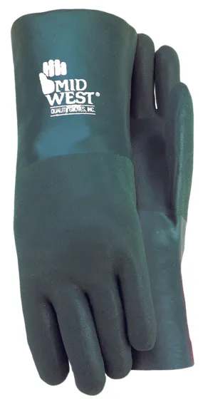 Midwest 4412T PVC Coated Chemical Gloves (One Dozen)