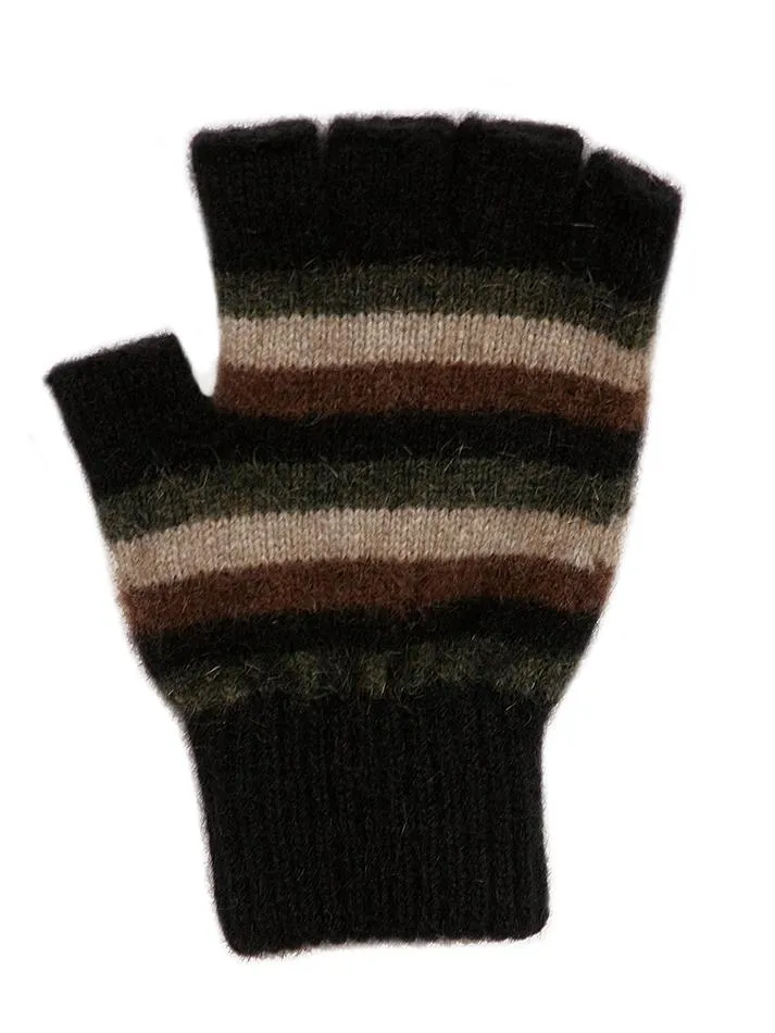 MULTI STRIPED FINGERLESS GLOVE