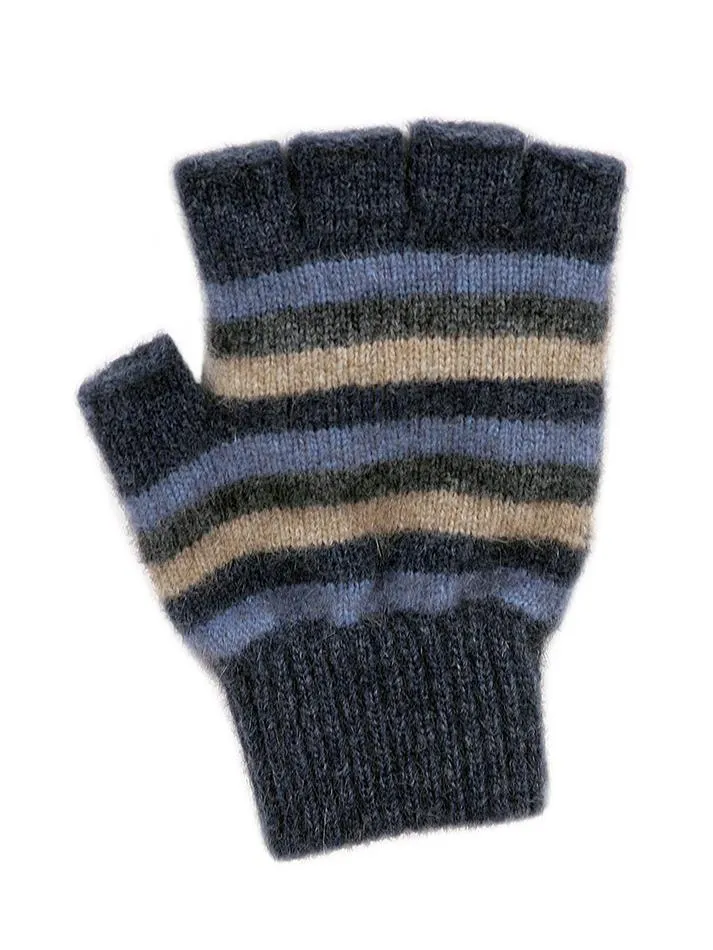 MULTI STRIPED FINGERLESS GLOVE