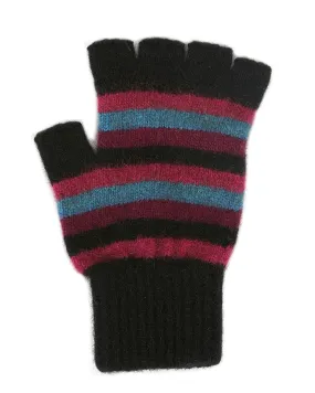 MULTI STRIPED FINGERLESS GLOVE