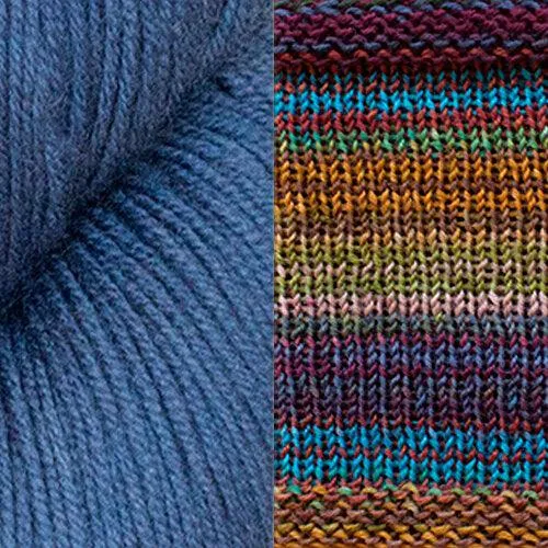 Myrsine Scarf Kit | Textile Art Using Self-Striping Yarn