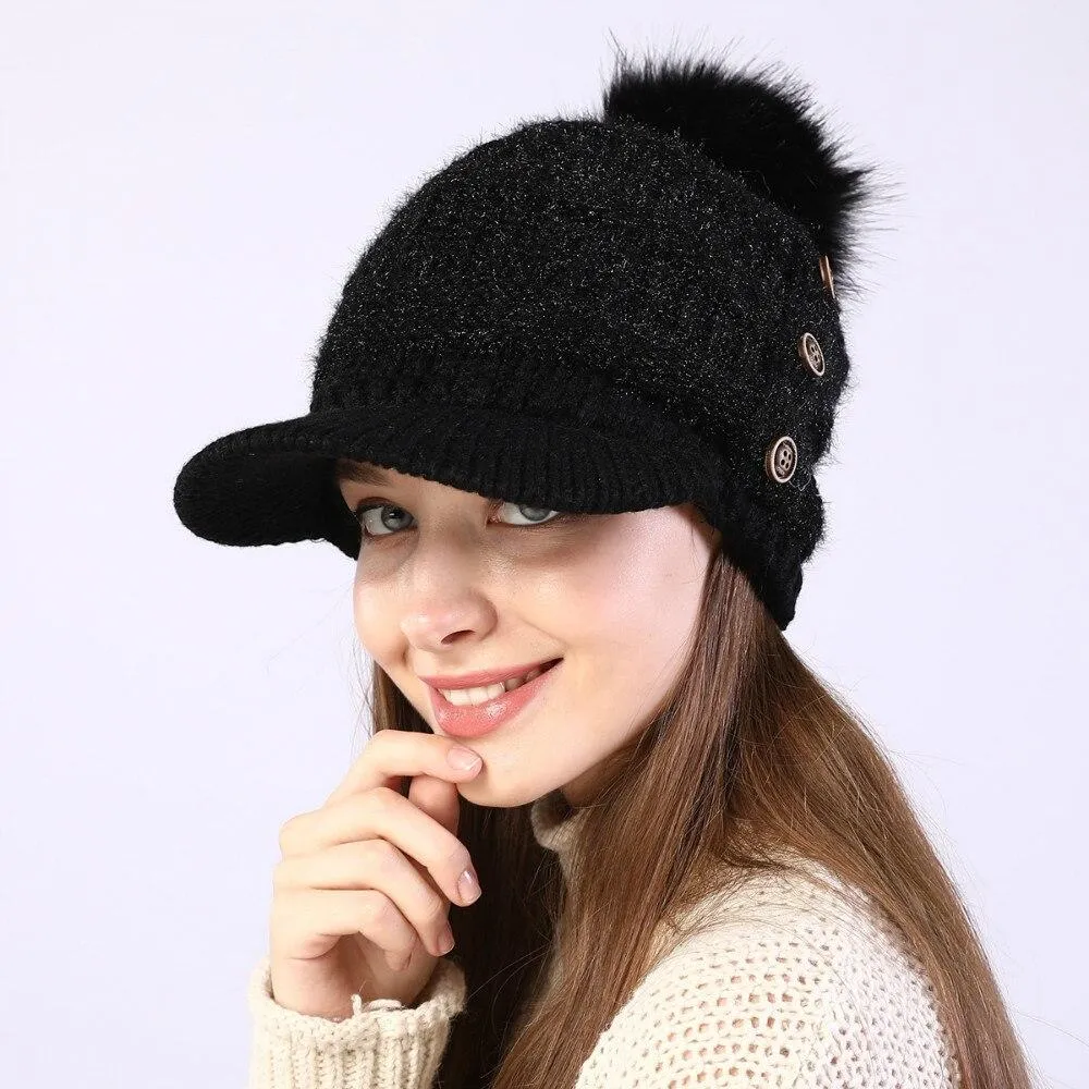 Nancy Winter Cap with Visor