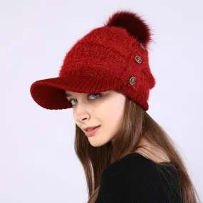 Nancy Winter Cap with Visor