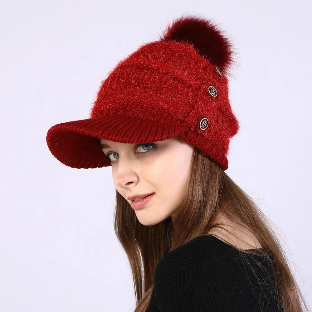 Nancy Winter Cap with Visor