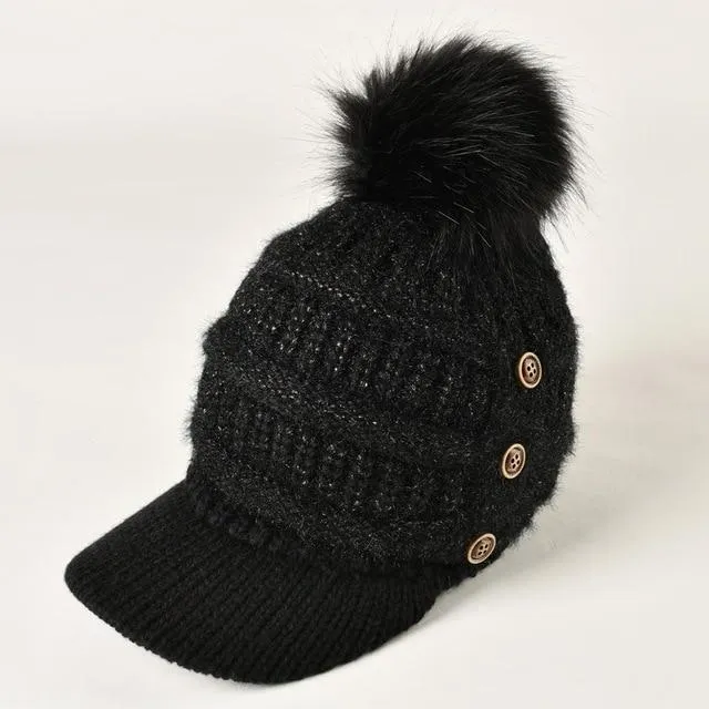 Nancy Winter Cap with Visor