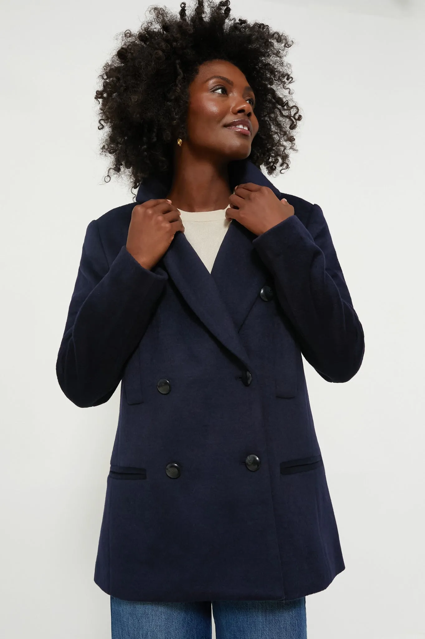 Navy Kensington Coat