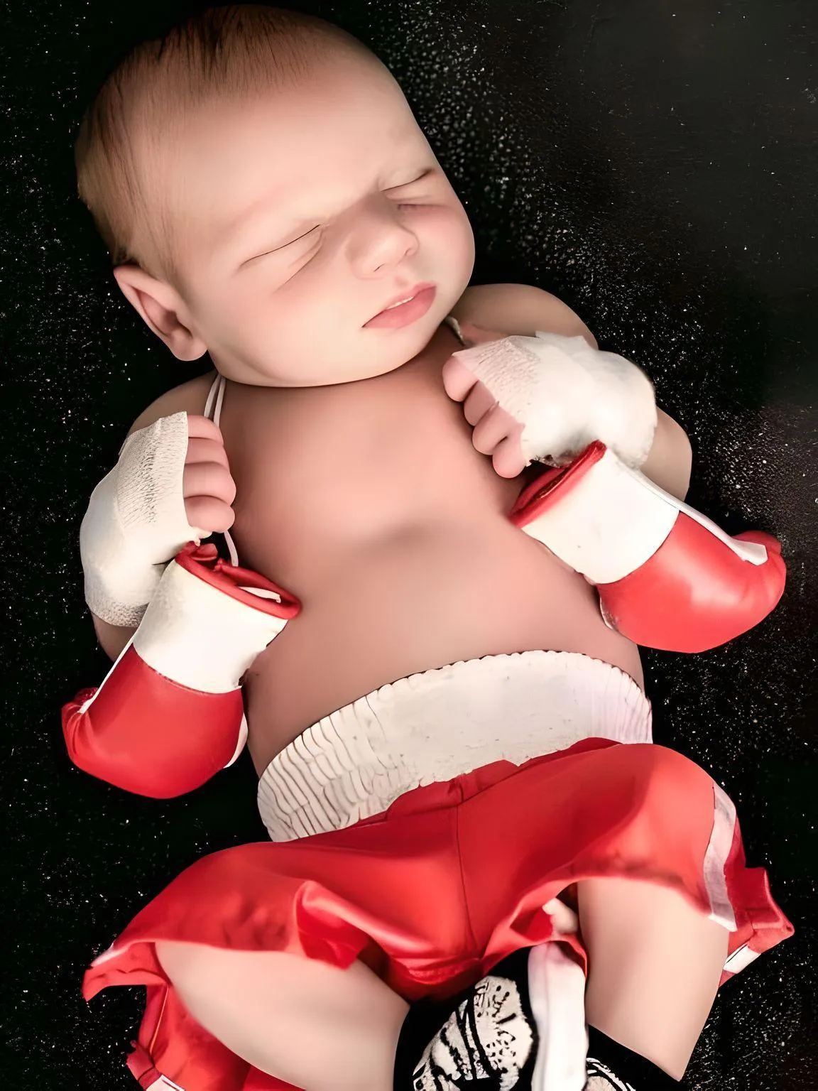 Newborn Photography Mini Boxing Gloves & Shorts