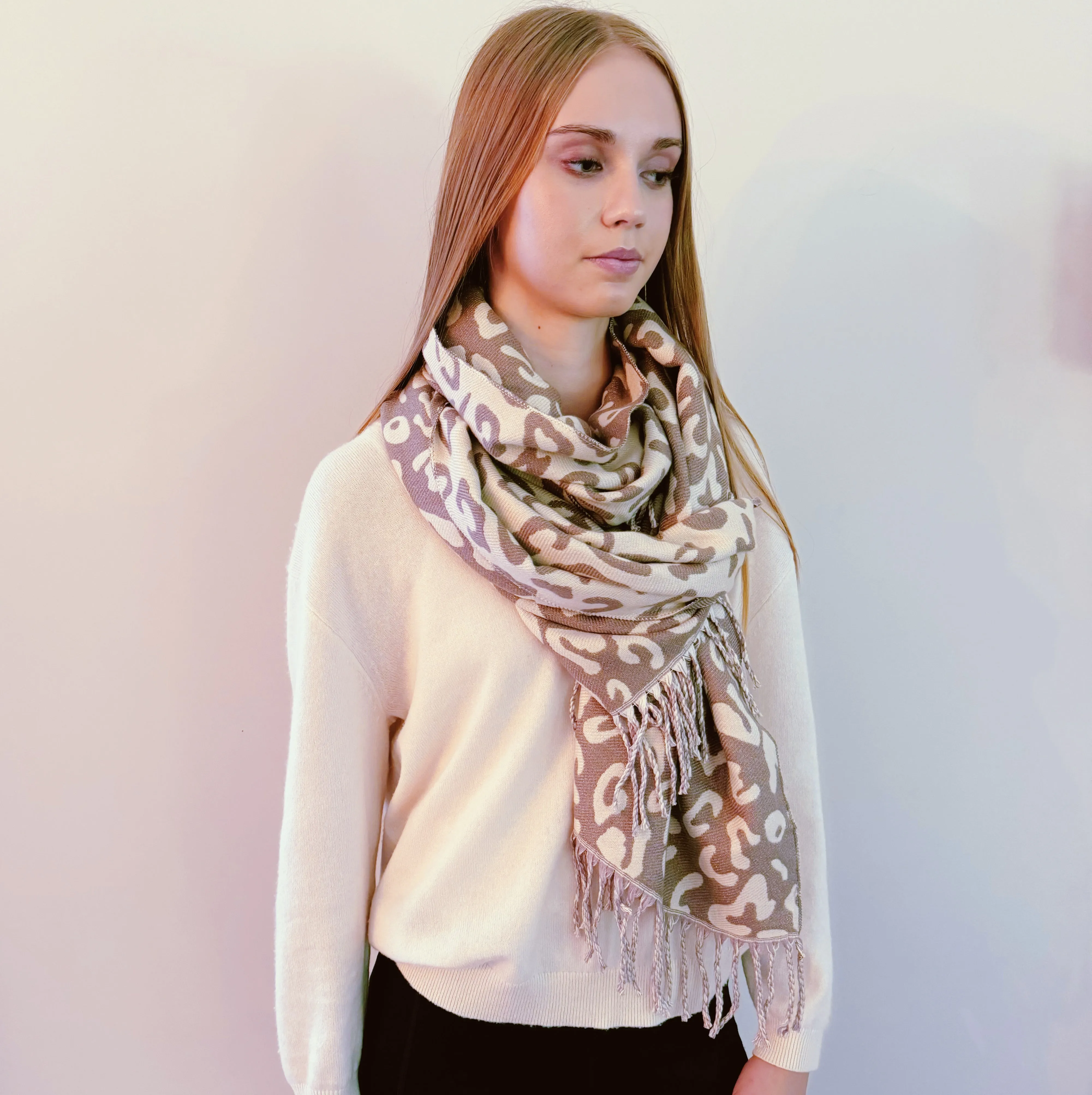 On Trend Leopard Pattern Scarf