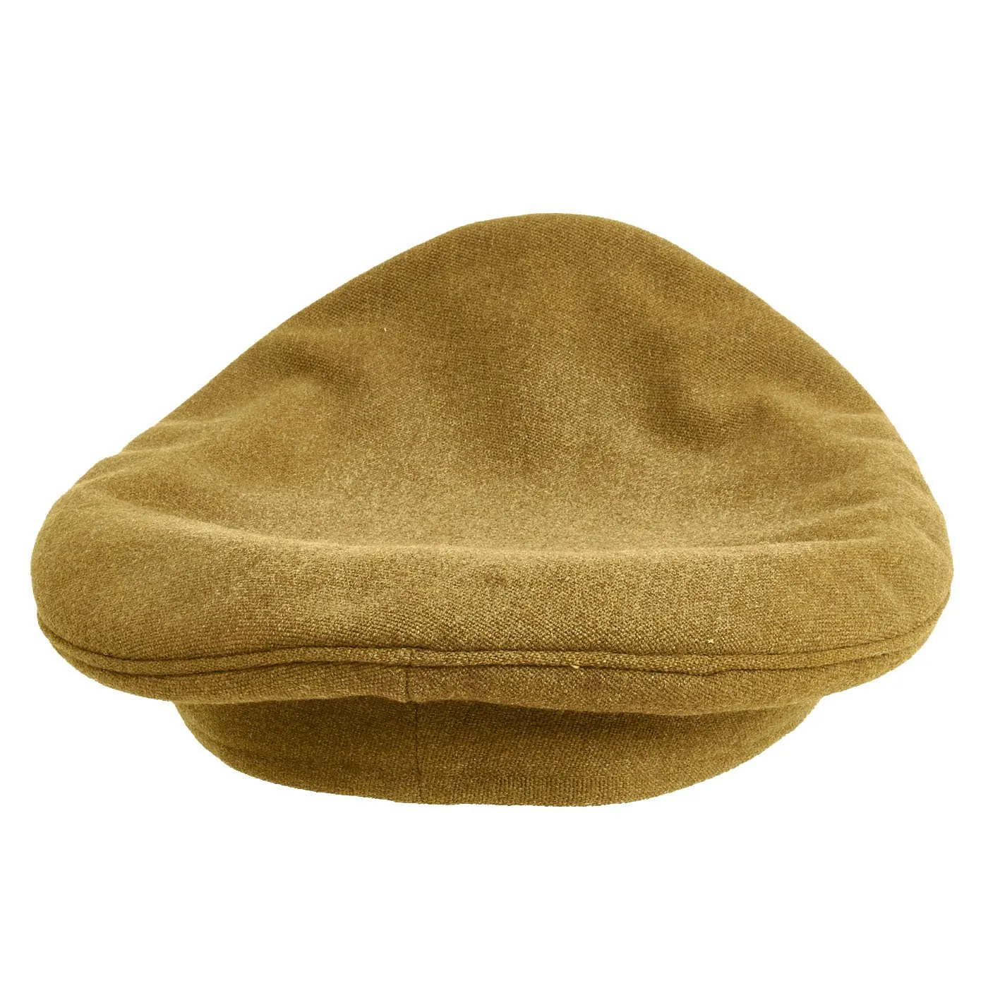 Original British WWII Khaki Lincolnshire Regiment Officers Visor Cap by Townend in size 7 3/4