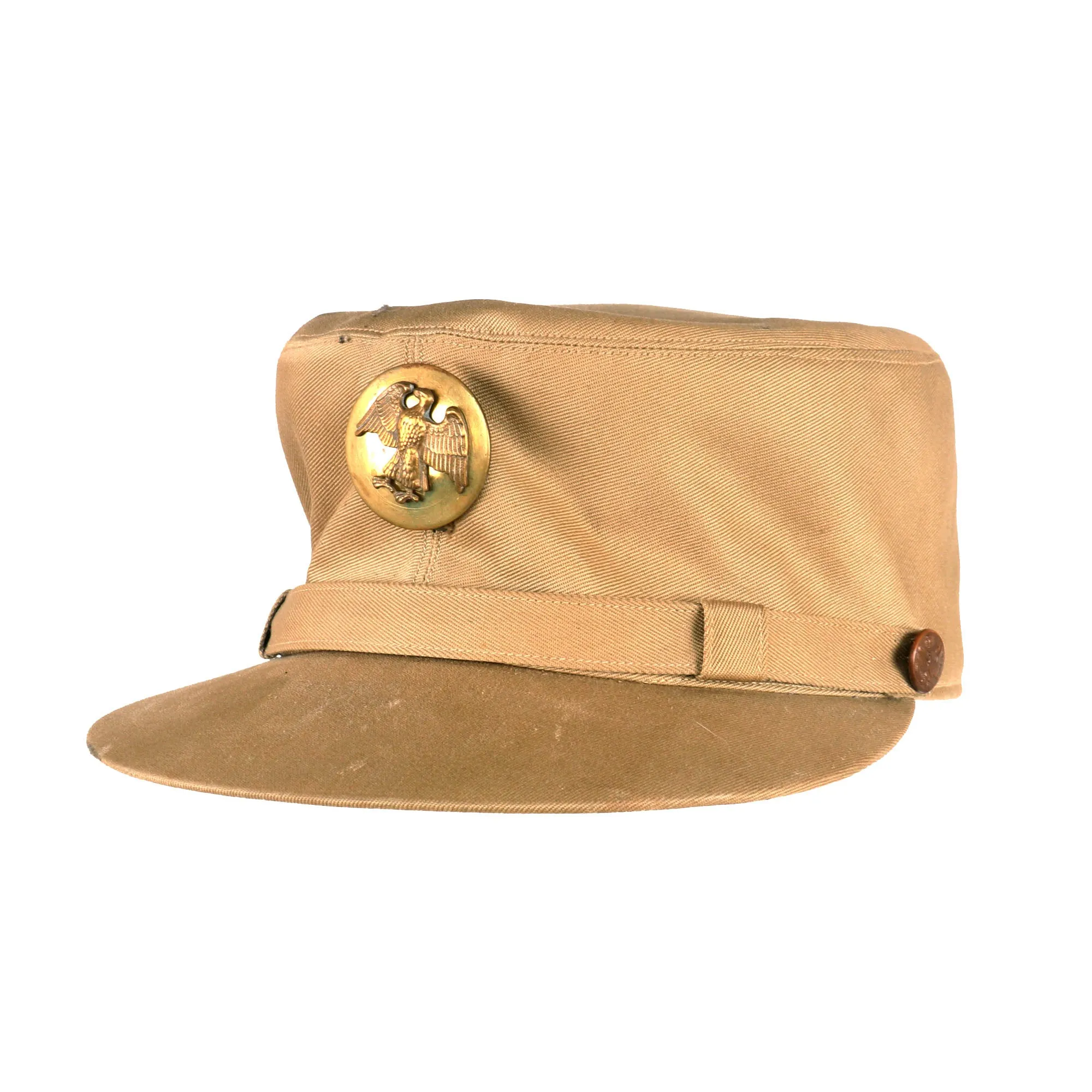 Original U.S. WWII Early War “Summer Khaki” Women's Army Corps WAC Hobby Hat - Named McNiece