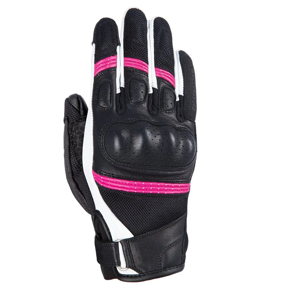 Oxford RP-6S Women Motorcycle Gloves Black White Pink