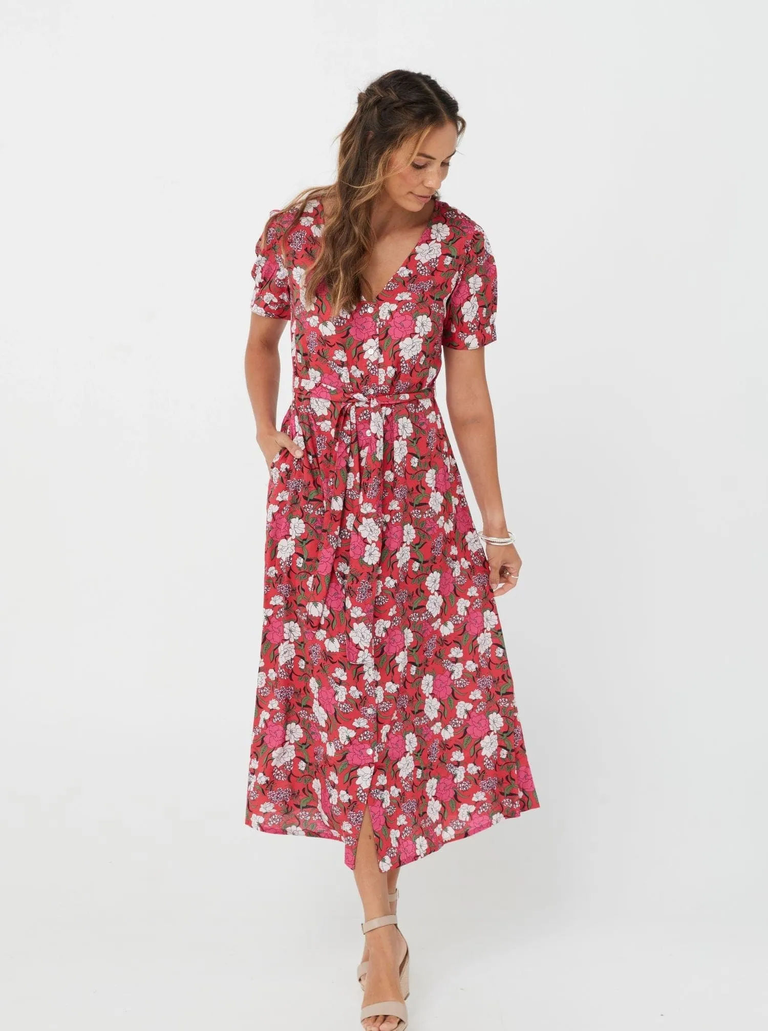 Pink Floral/Viscose - Gabrielle Dress