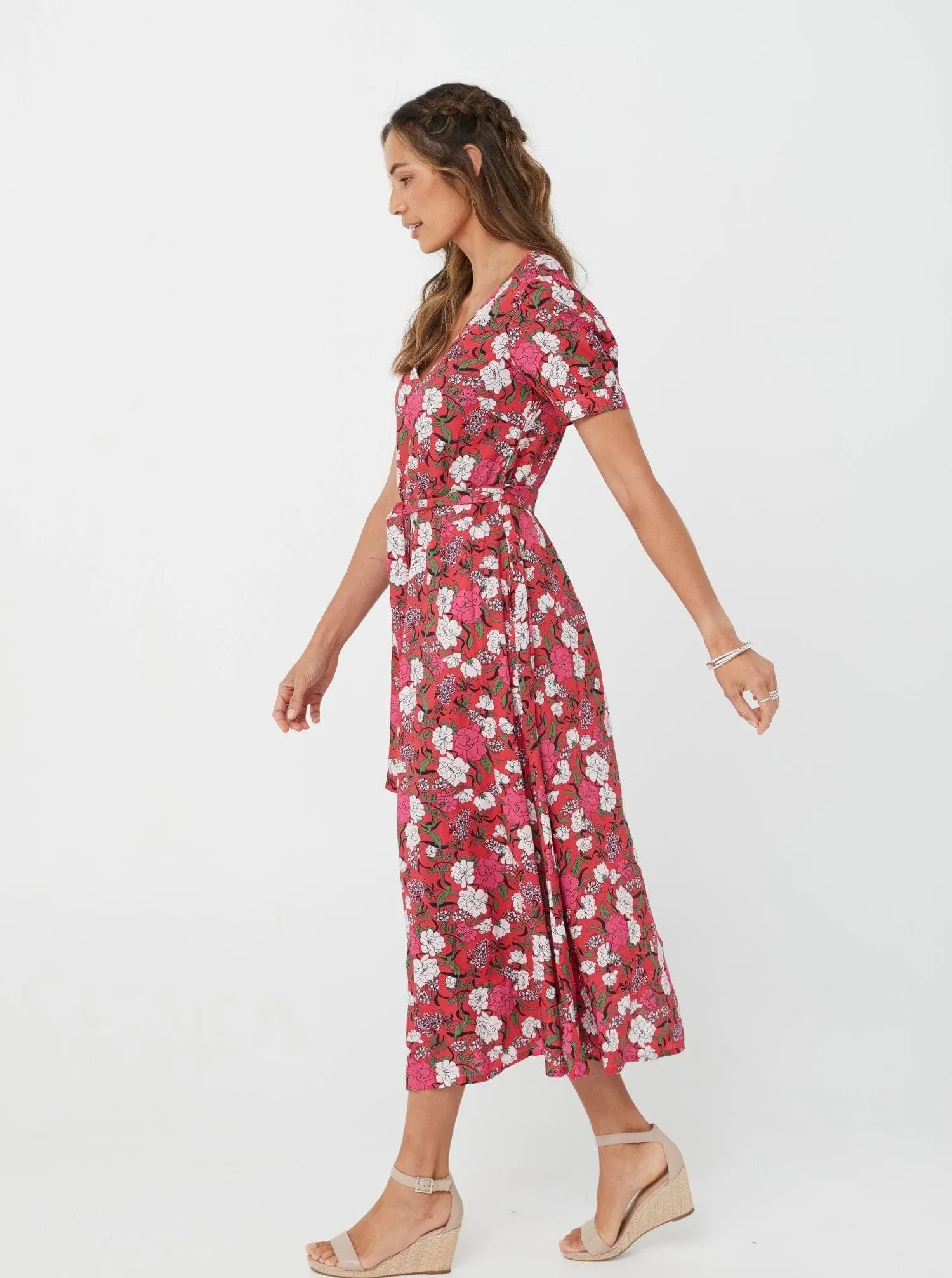 Pink Floral/Viscose - Gabrielle Dress